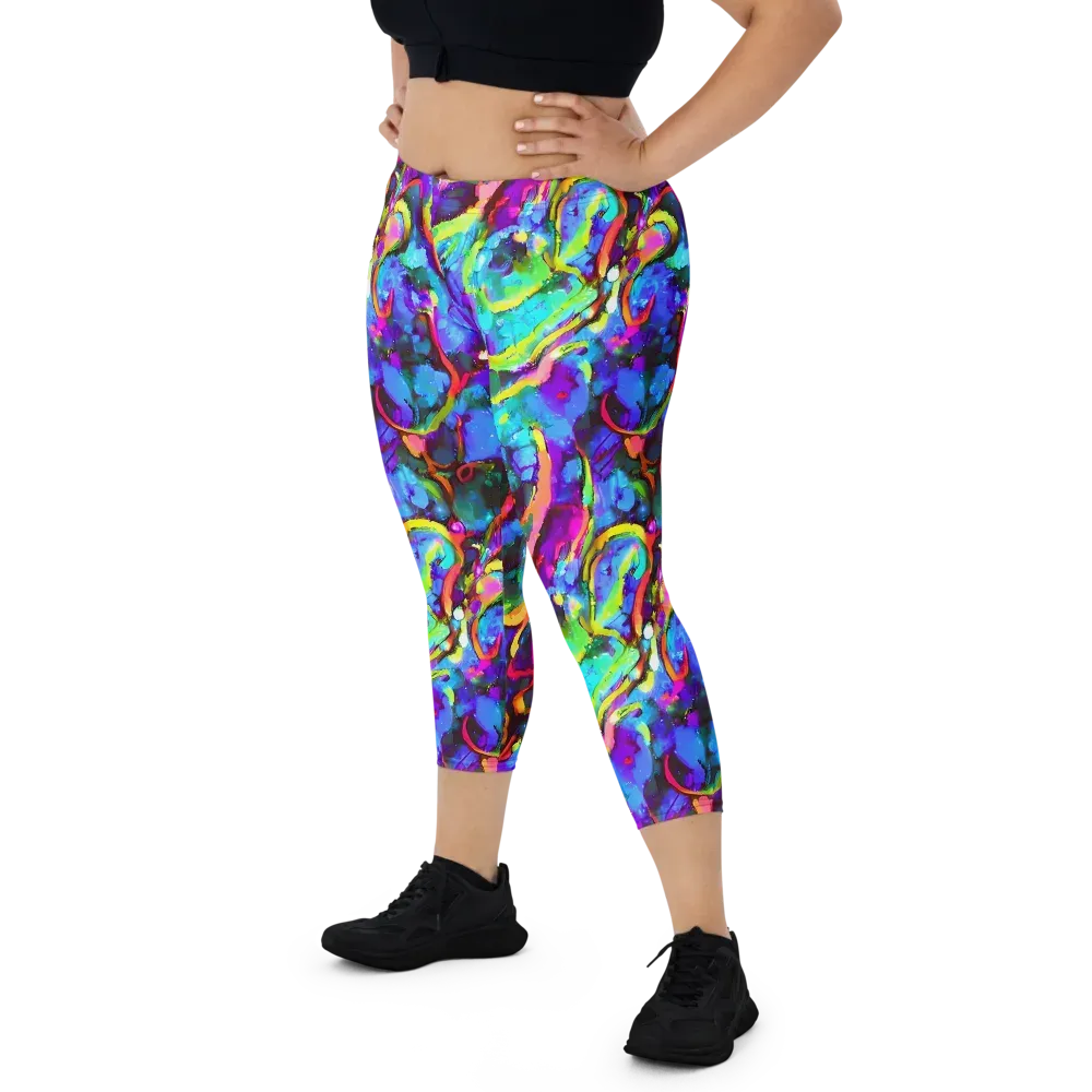 Molten Chromatics on Capri Leggings — Front