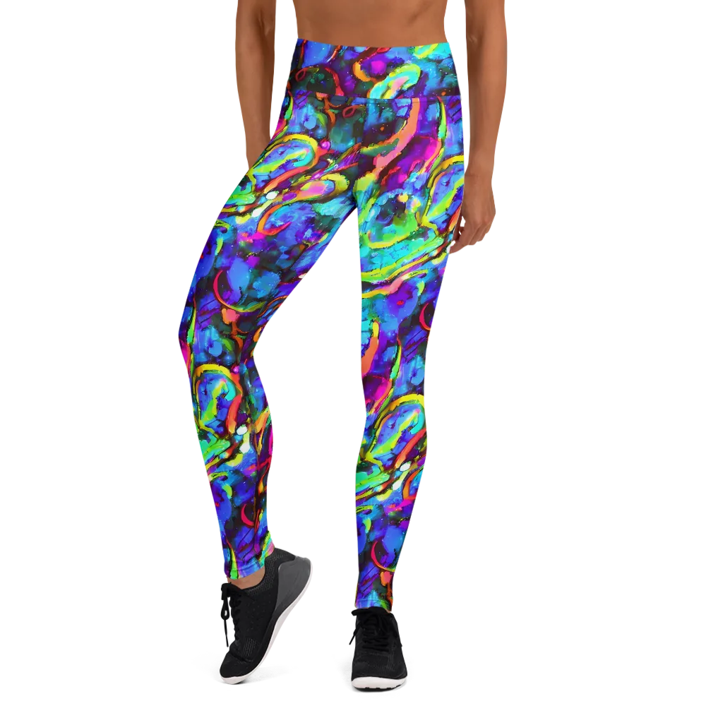 Molten Chromatics on Yoga Leggings — Front