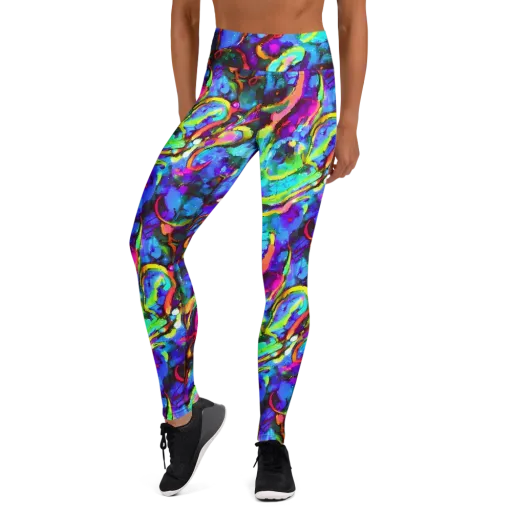 Molten Chromatics on a Yoga Leggings
