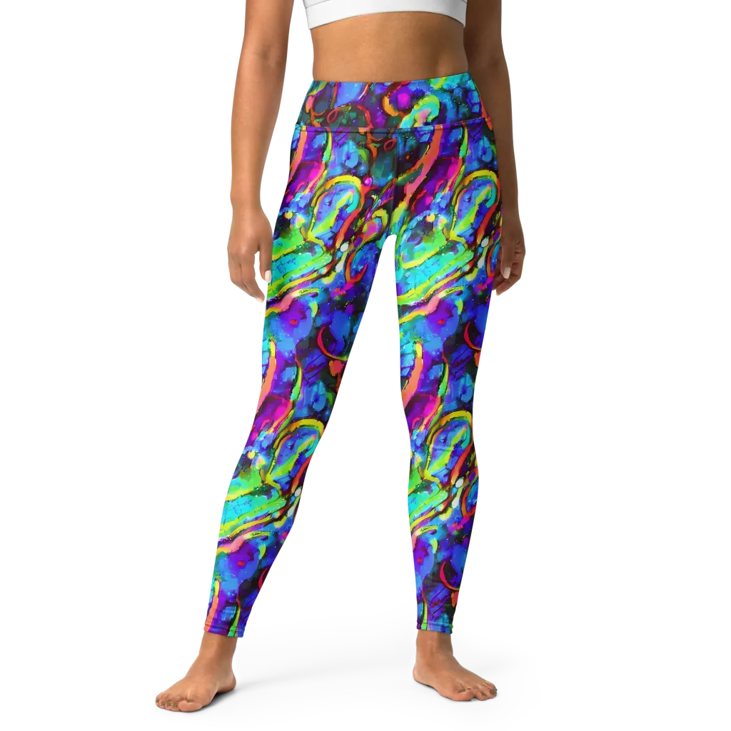 Molten Chromatics on Yoga Leggings — Front