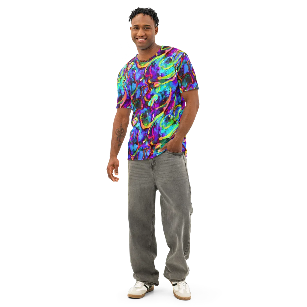 Molten Chromatics on Men's Cotton Crew Neck T-Shirt — Front