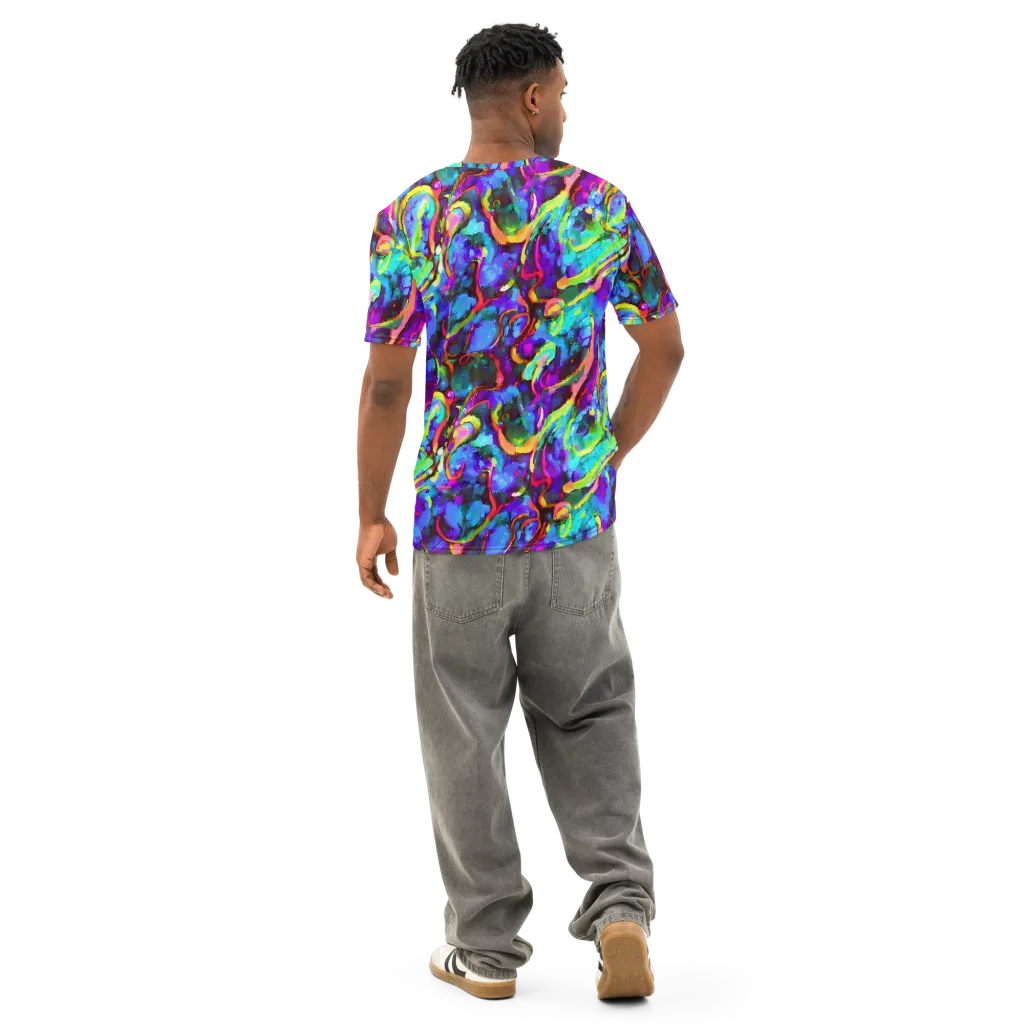 Molten Chromatics on Men's Cotton Crew Neck T-Shirt — Back