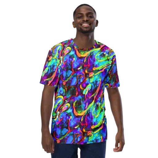 Molten Chromatics on a Men's Crew Neck T-Shirt