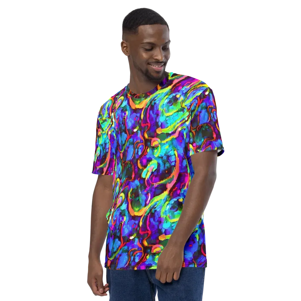 Molten Chromatics on Men's Crew Neck T-Shirt — Left