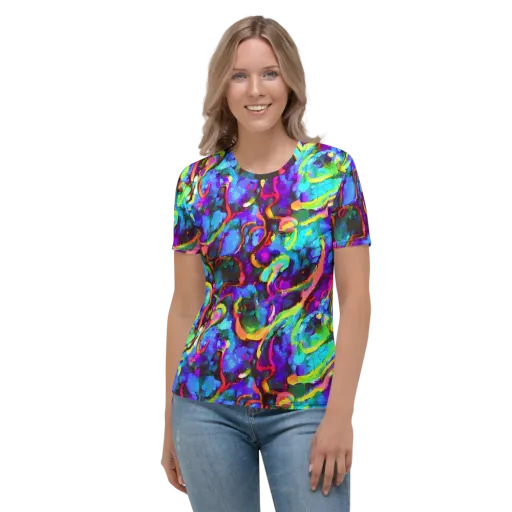 Molten Chromatics on a Women's Crew Neck T-Shirt