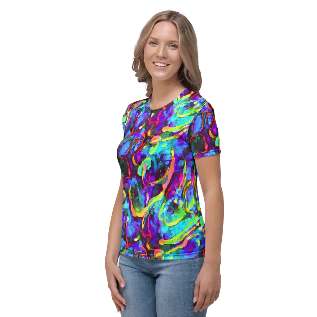 Molten Chromatics on Women's Crew Neck T-Shirt — Left