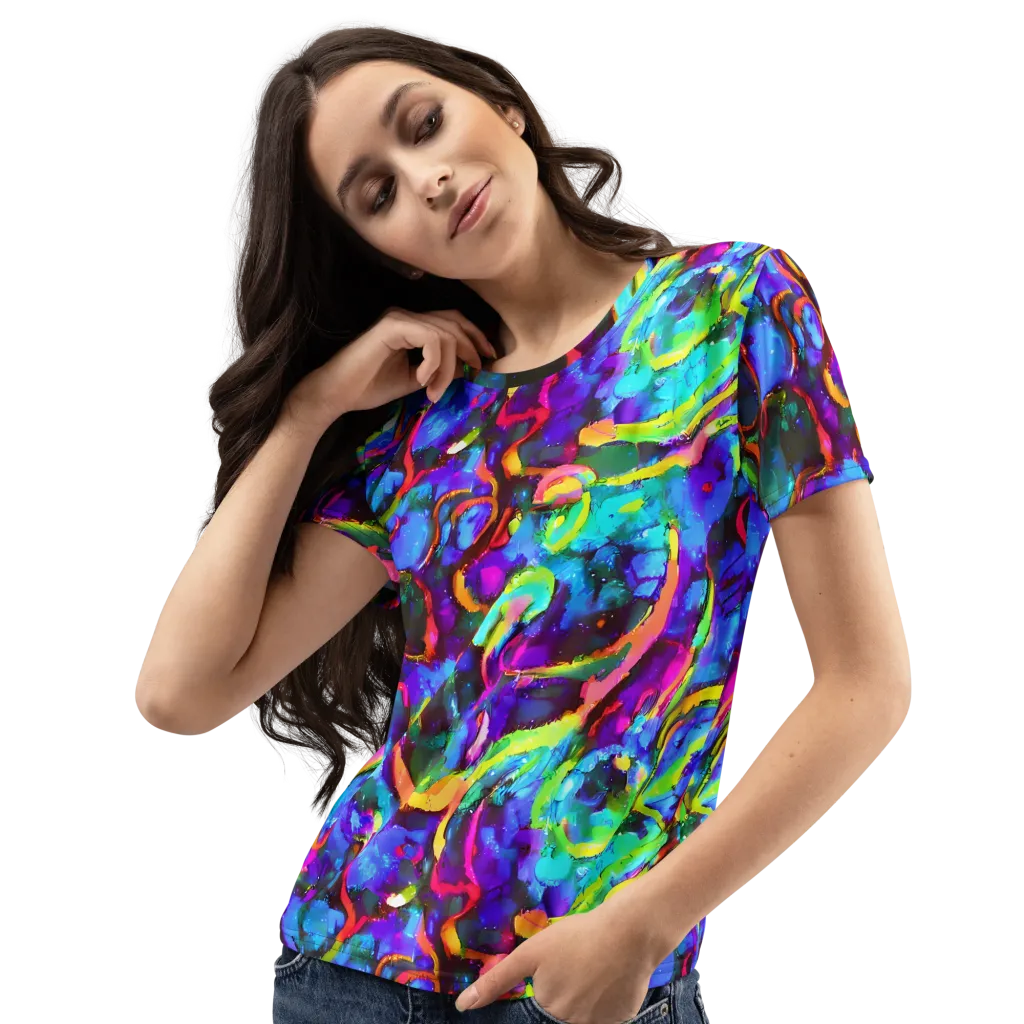 Molten Chromatics on Women's Crew Neck T-Shirt — Left Front