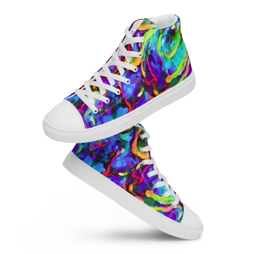 Molten Chromatics on a Women's High Top Canvas Shoes