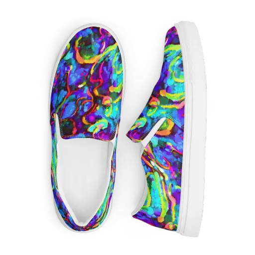 Molten Chromatics on a Men's Slip-On Canvas Shoes