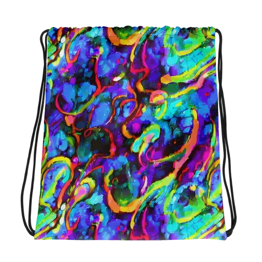 Molten Chromatics on a Drawstring Bag