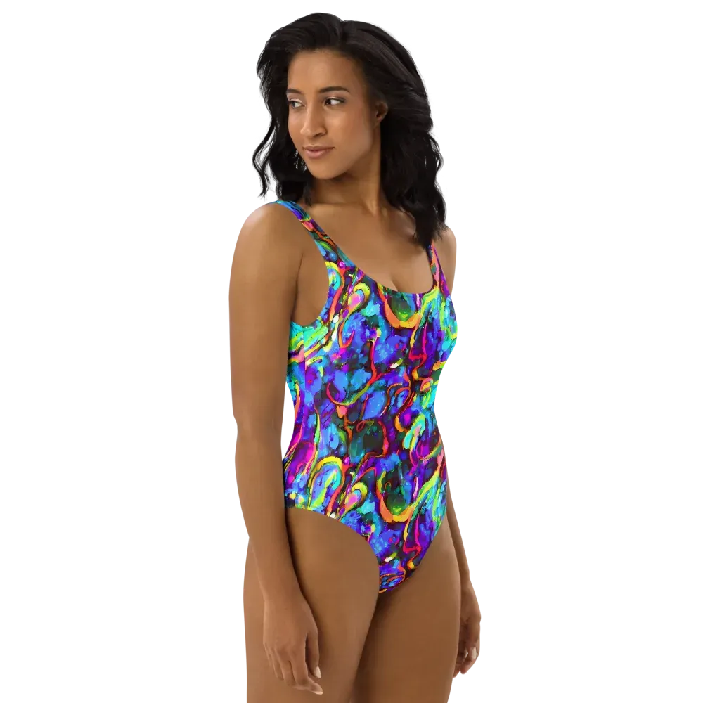 Molten Chromatics on One-Piece Swimsuit — Right