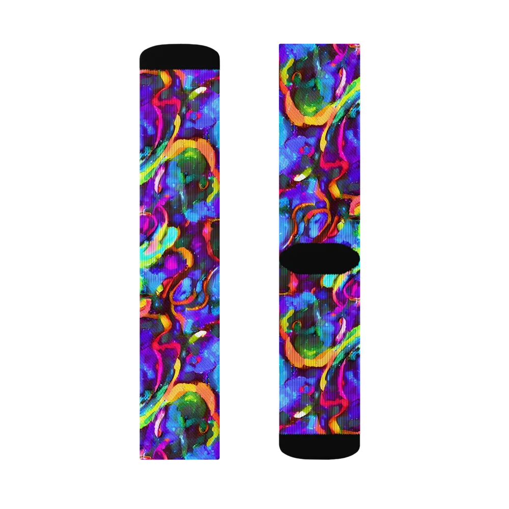 Molten Chromatics on Socks — Left Sock