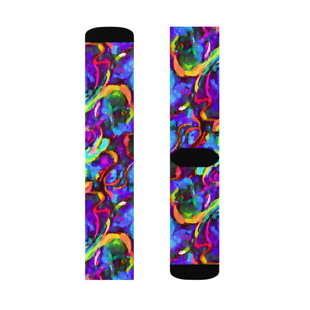 Molten Chromatics on Socks — Right Sock