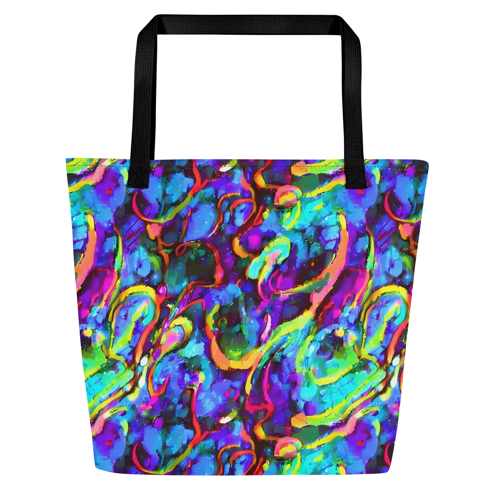 Molten Chromatics on Large Tote Bag W/ Pocket — Front