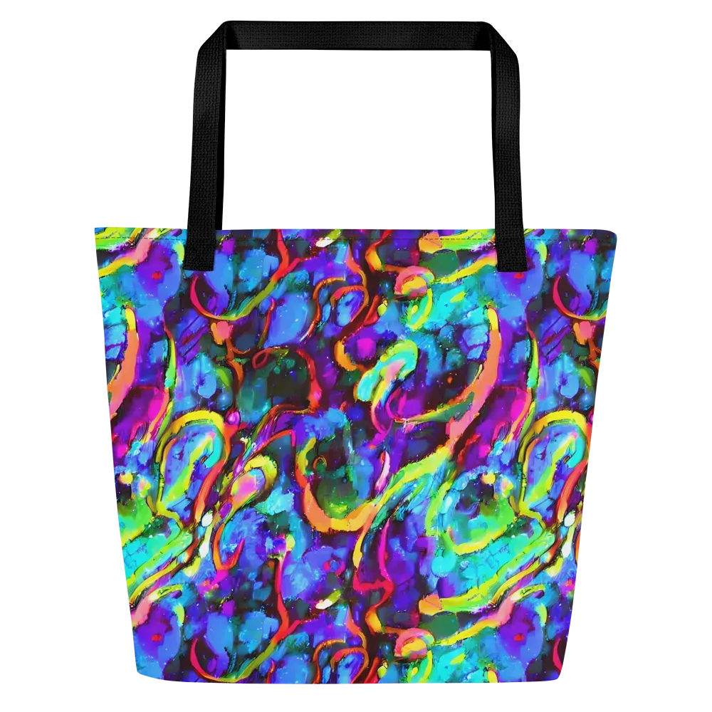 Molten Chromatics on Large Tote Bag W/ Pocket — Front