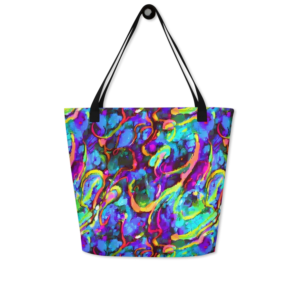 Molten Chromatics on Large Tote Bag W/ Pocket — Front