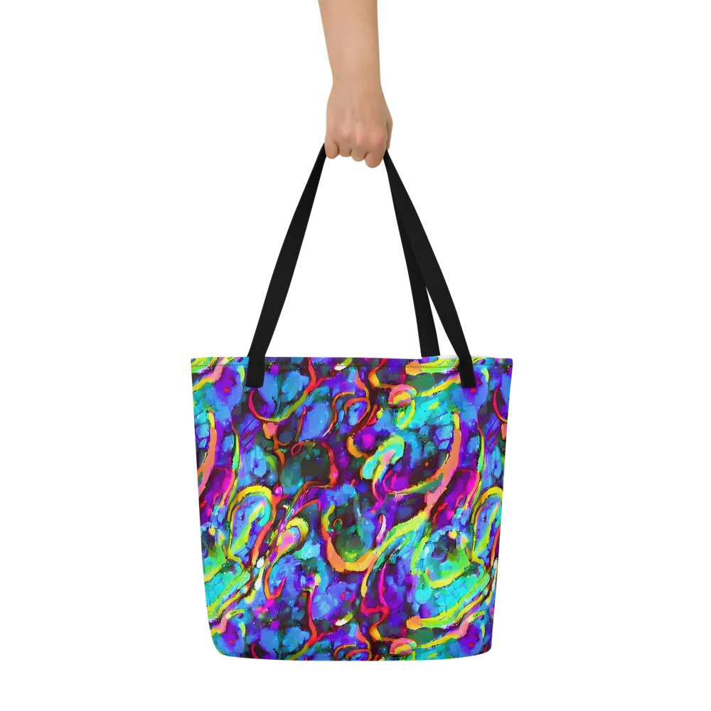 Molten Chromatics on Large Tote Bag W/ Pocket — Front