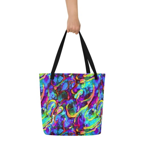 Molten Chromatics on a Large Tote Bag W/ Pocket