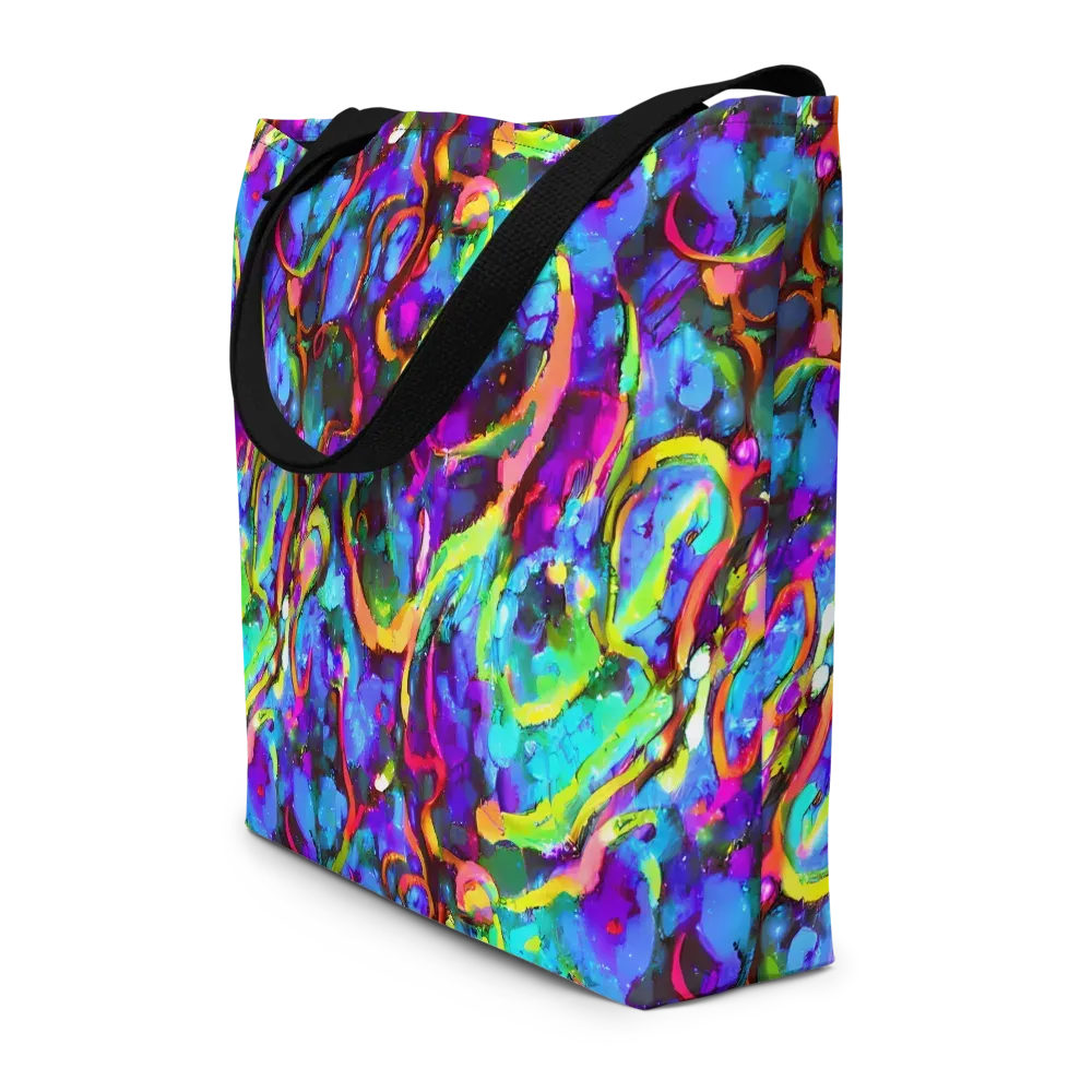 Molten Chromatics on Large Tote Bag W/ Pocket — Front