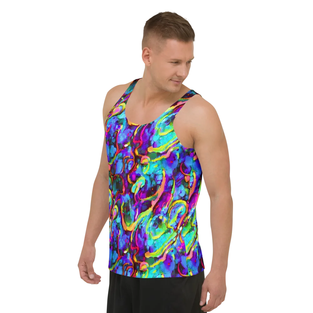 Molten Chromatics on Men's Tank Top — Left Front