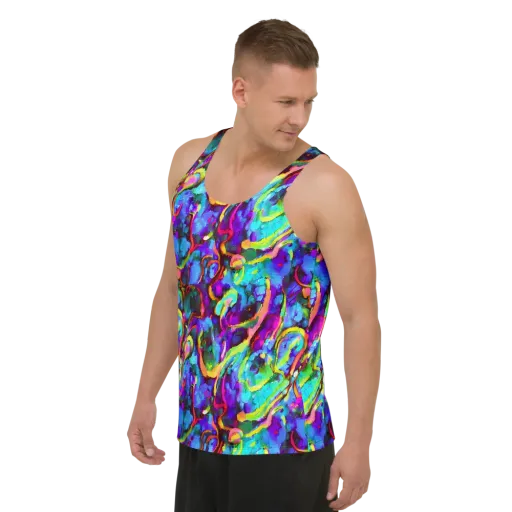 Molten Chromatics on a Men's Tank Top