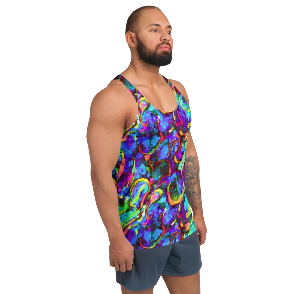 Molten Chromatics on Men's Tank Top — Right Front