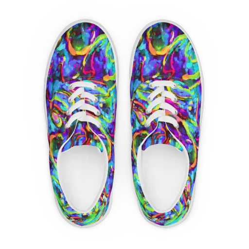 Molten Chromatics on a Men's Lace-Up Canvas Shoes