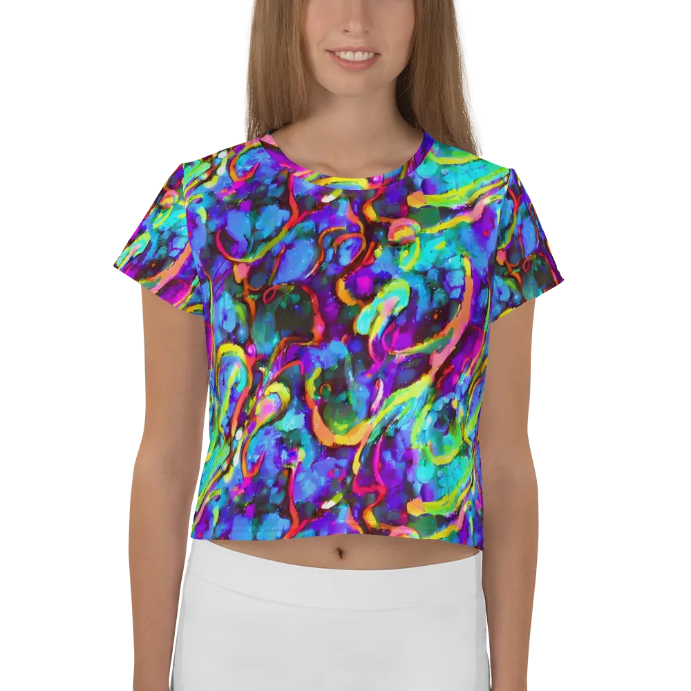 Molten Chromatics on Crop Tee — Front