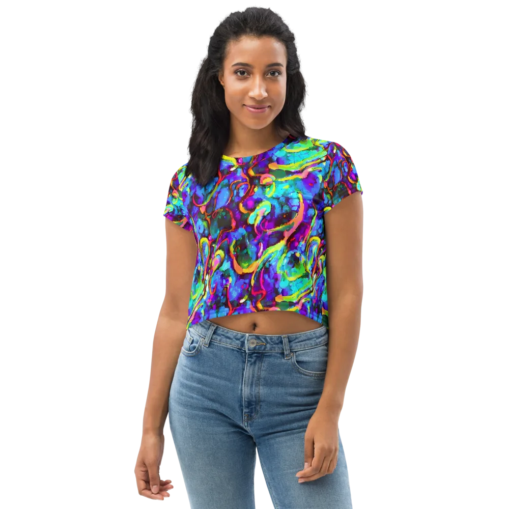Molten Chromatics on Crop Tee — Front