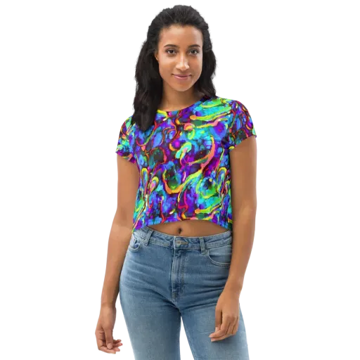 Molten Chromatics on a Crop Tee