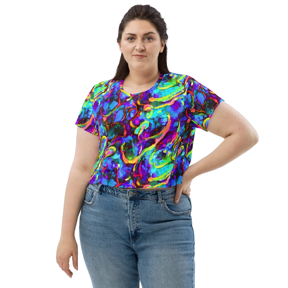Molten Chromatics on Crop Tee — Front