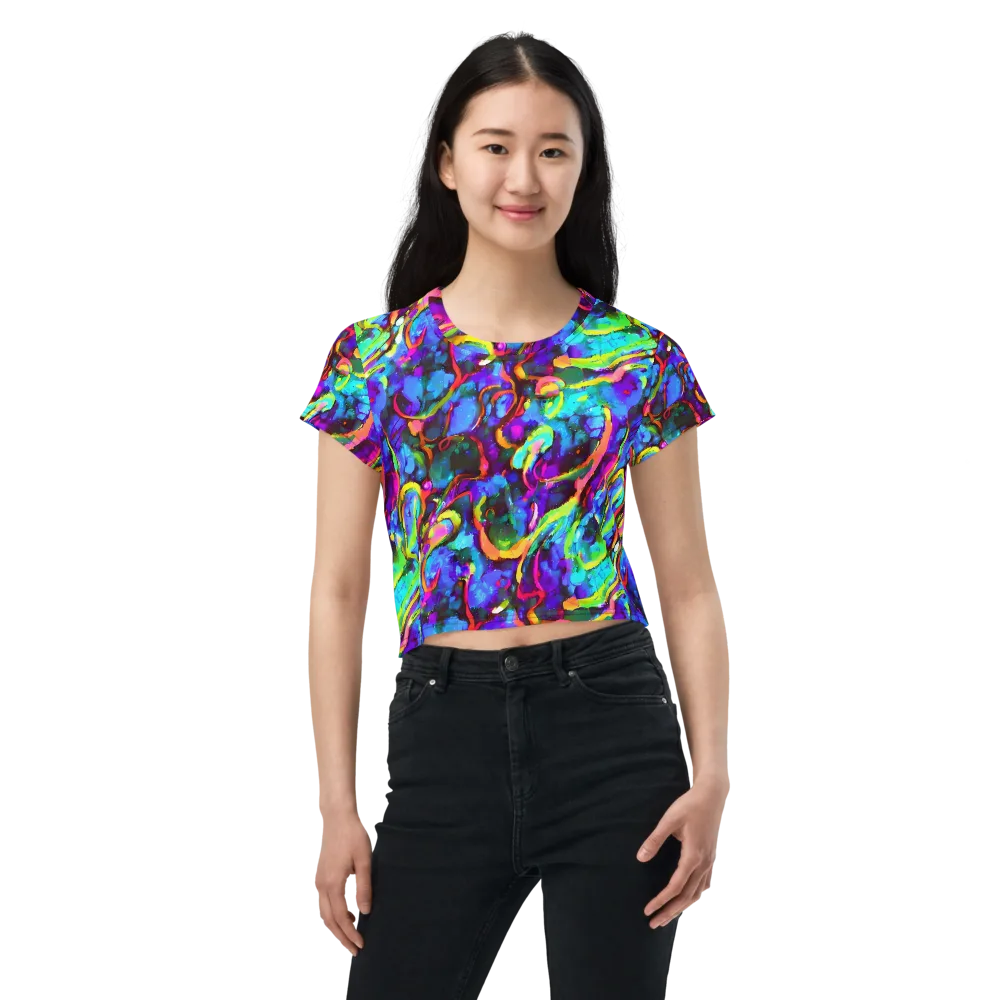Molten Chromatics on Crop Tee — Front
