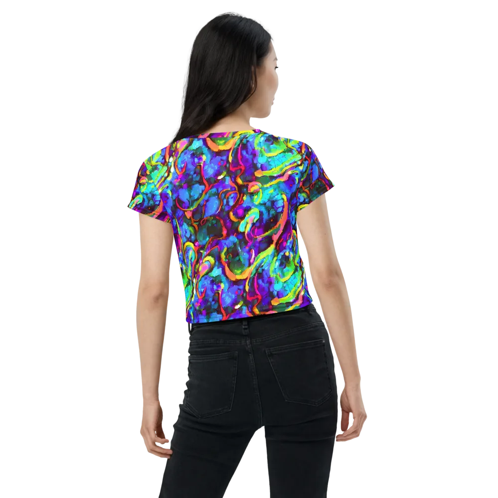Molten Chromatics on Crop Tee — Back