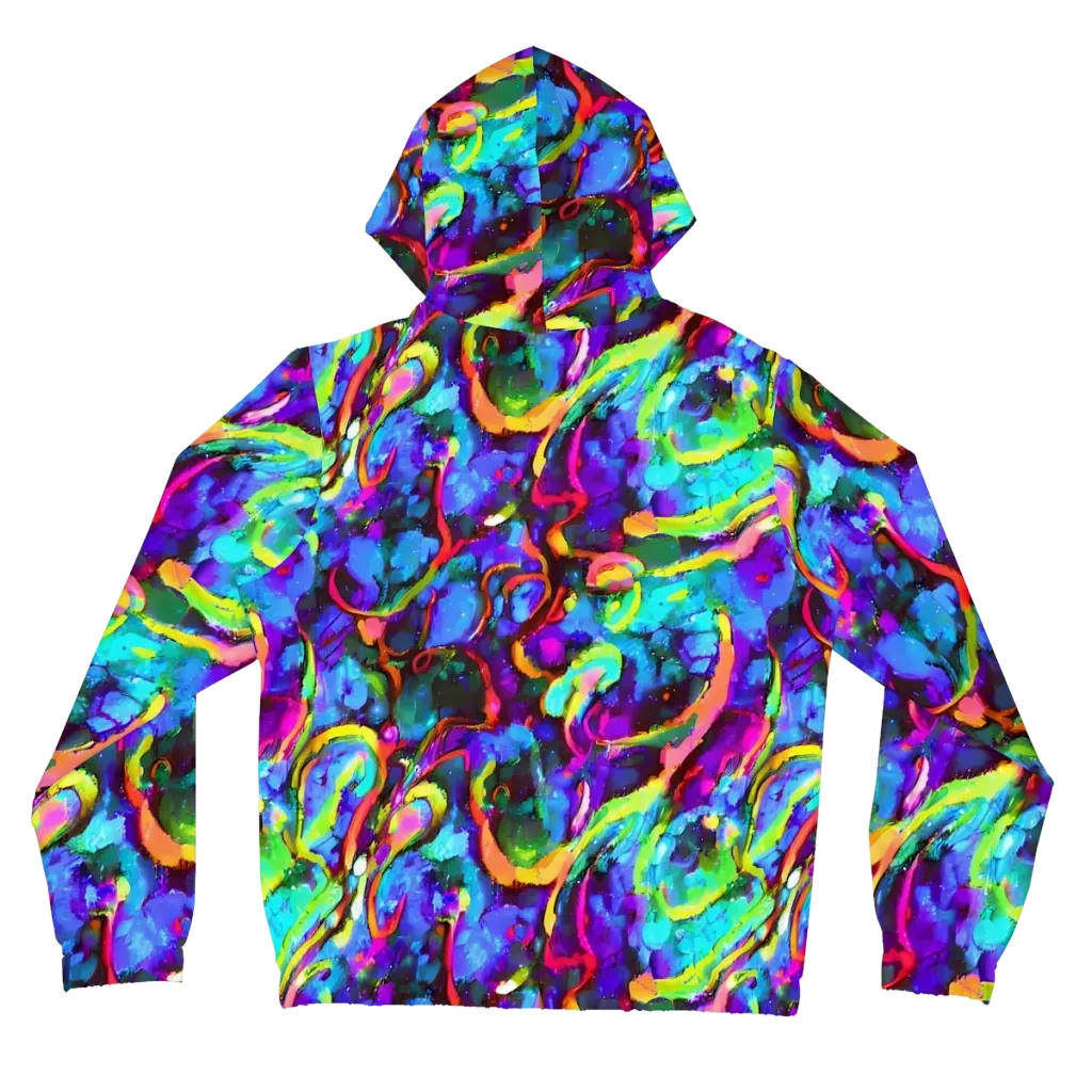 Molten Chromatics on Women's Full-Zip Hoodie — Back