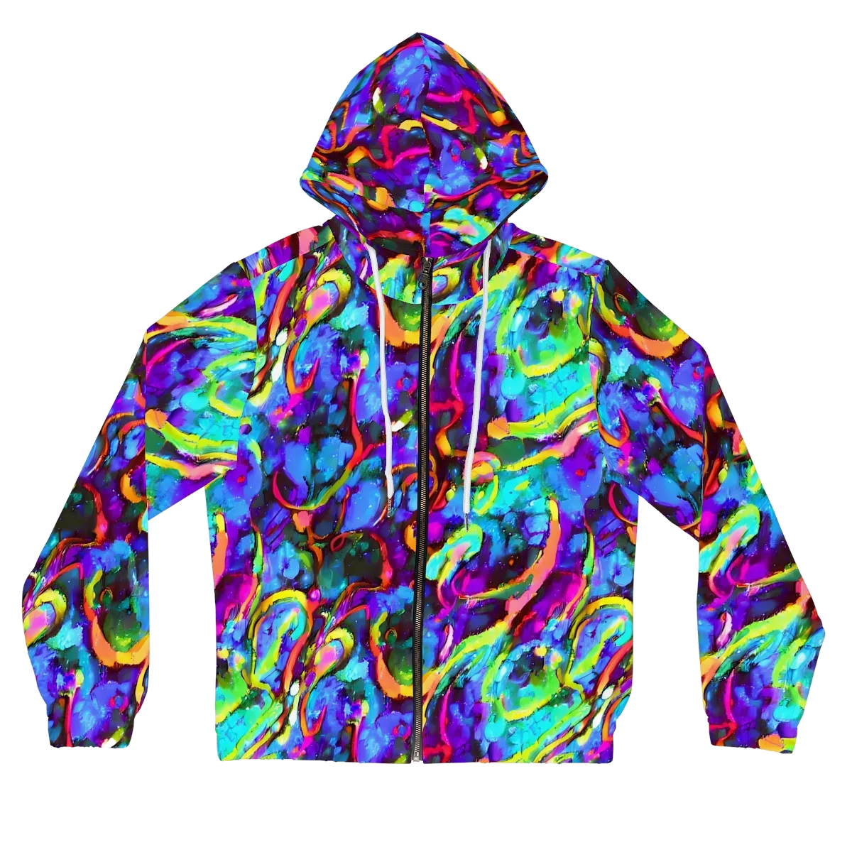 Molten Chromatics on Women's Full-Zip Hoodie — Front