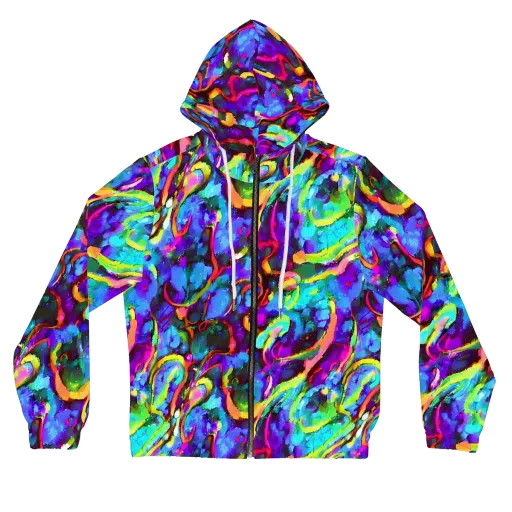 Molten Chromatics on a Women's Full-Zip Hoodie