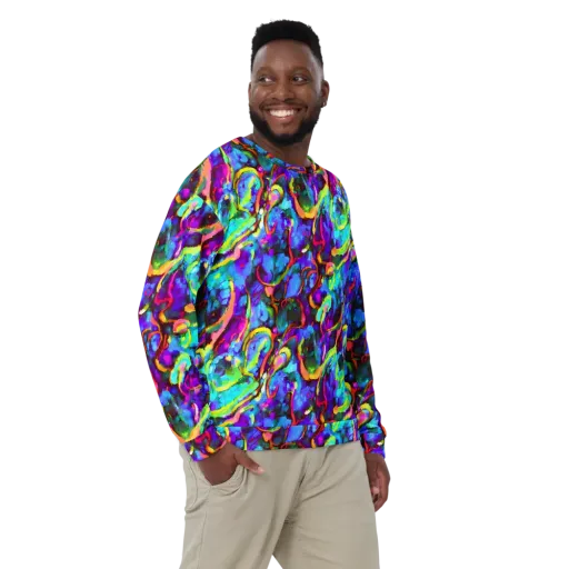Molten Chromatics on a Sweatshirt