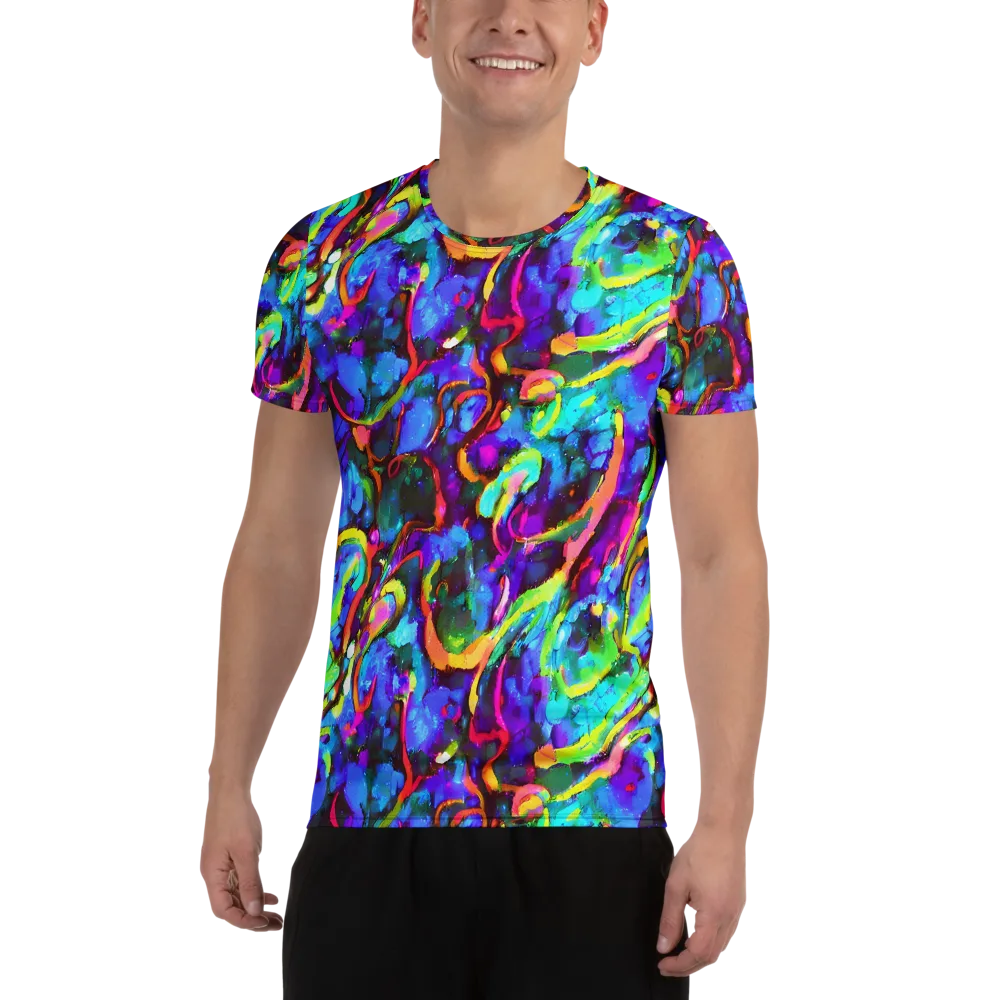 Molten Chromatics on Men's Athletic T-Shirt — Front