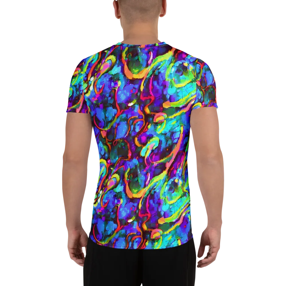 Molten Chromatics on Men's Athletic T-Shirt — Back