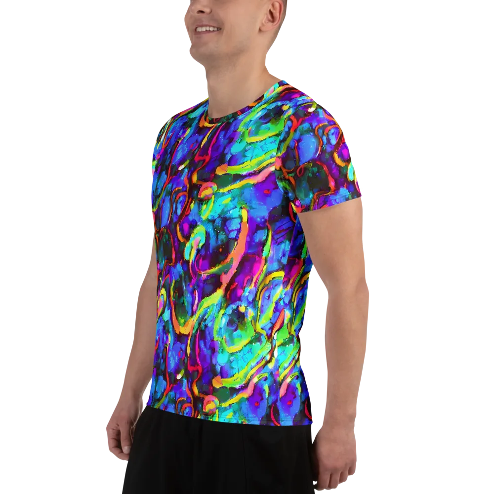 Molten Chromatics on Men's Athletic T-Shirt — Left