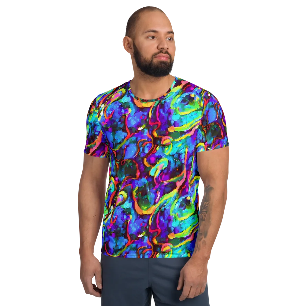 Molten Chromatics on Men's Athletic T-Shirt — Front