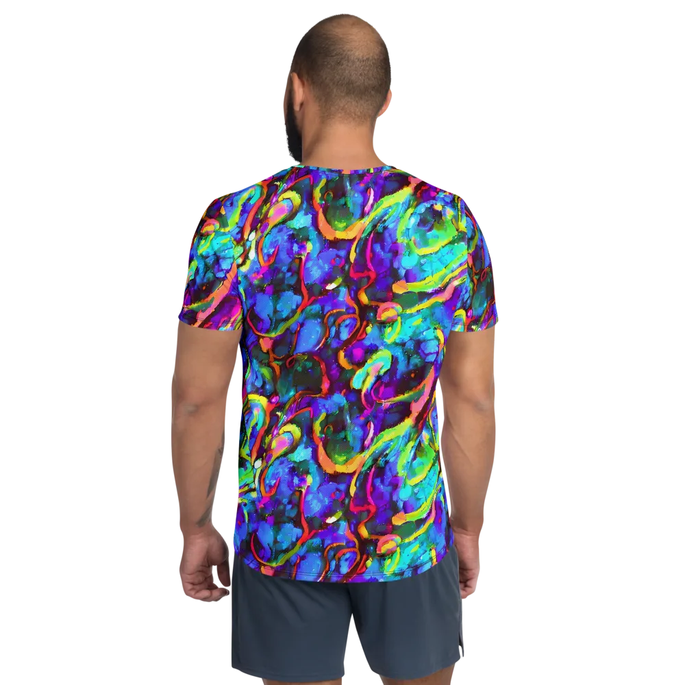 Molten Chromatics on Men's Athletic T-Shirt — Back