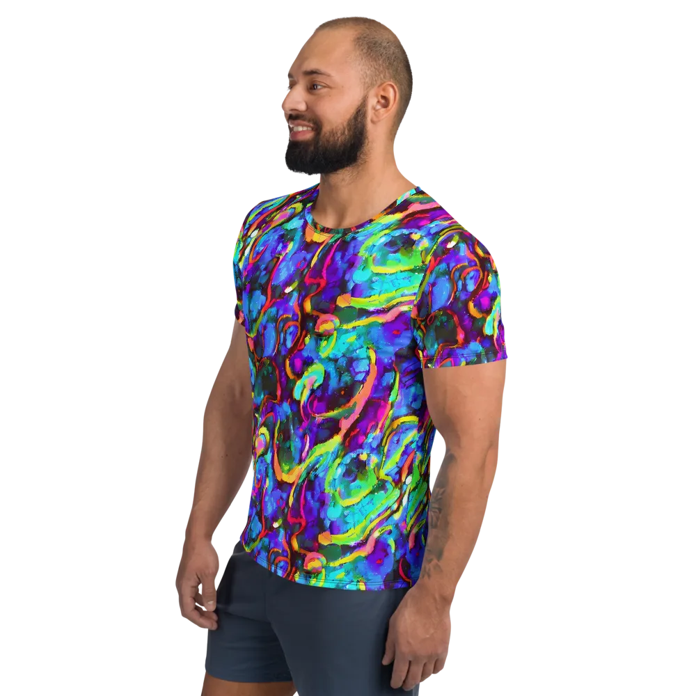 Molten Chromatics on Men's Athletic T-Shirt — Left