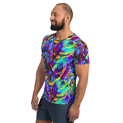 Molten Chromatics on a Men's Athletic T-Shirt
