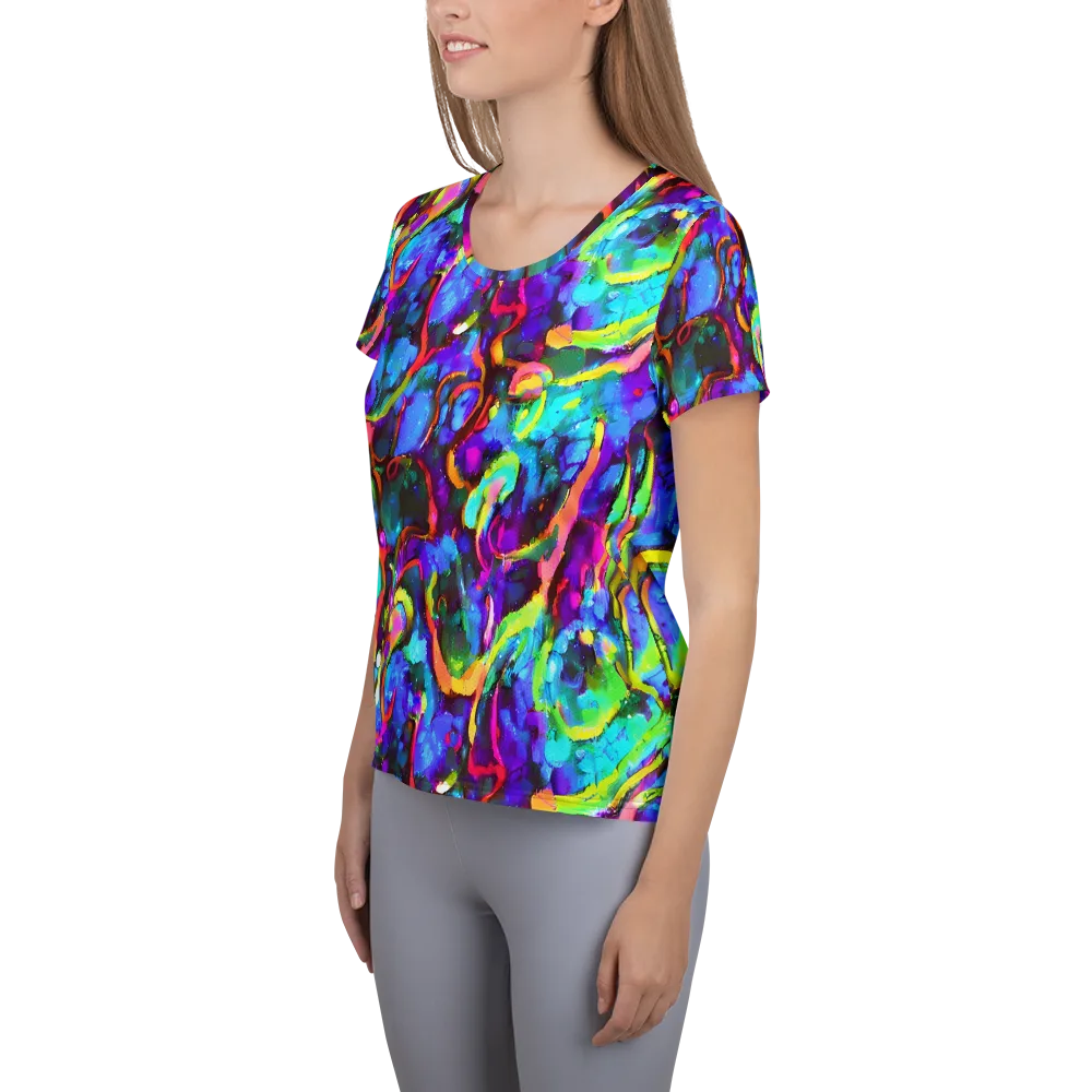 Molten Chromatics on Women's Athletic T-Shirt — Left