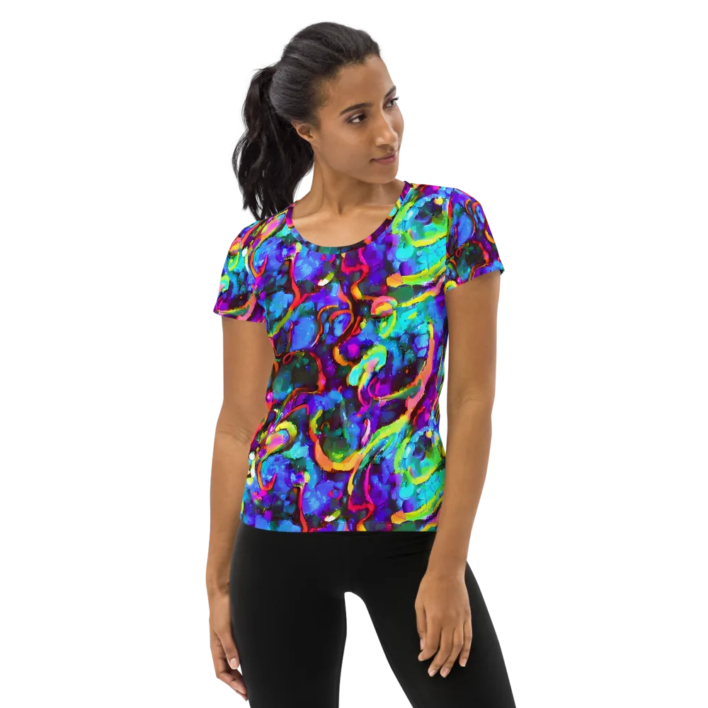 Molten Chromatics on Women's Athletic T-Shirt — Front