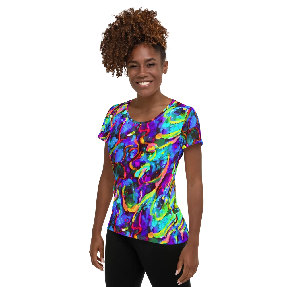Molten Chromatics on Women's Athletic T-Shirt — Left