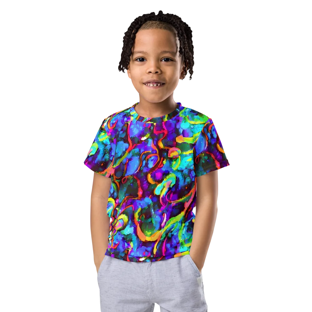 Molten Chromatics on Kids Crew Neck T-Shirt — Front