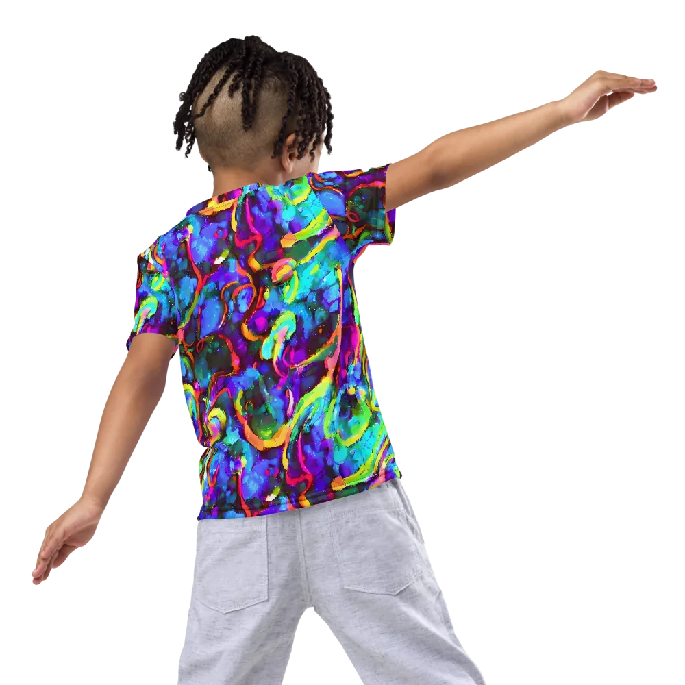 Molten Chromatics on Kids Crew Neck T-Shirt — Back