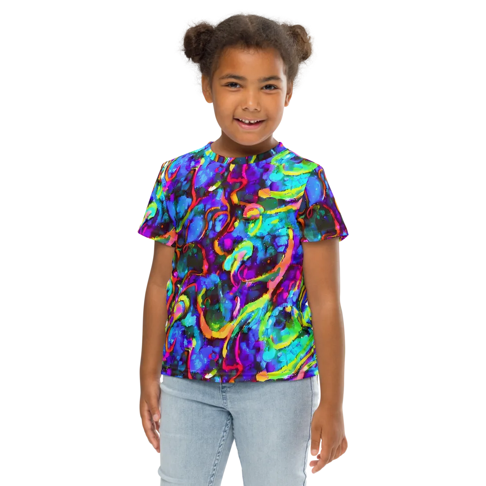 Molten Chromatics on Kids Crew Neck T-Shirt — Front